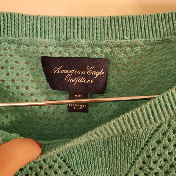 Sea Foam Green Knit Sweater - Picture 3 of 4